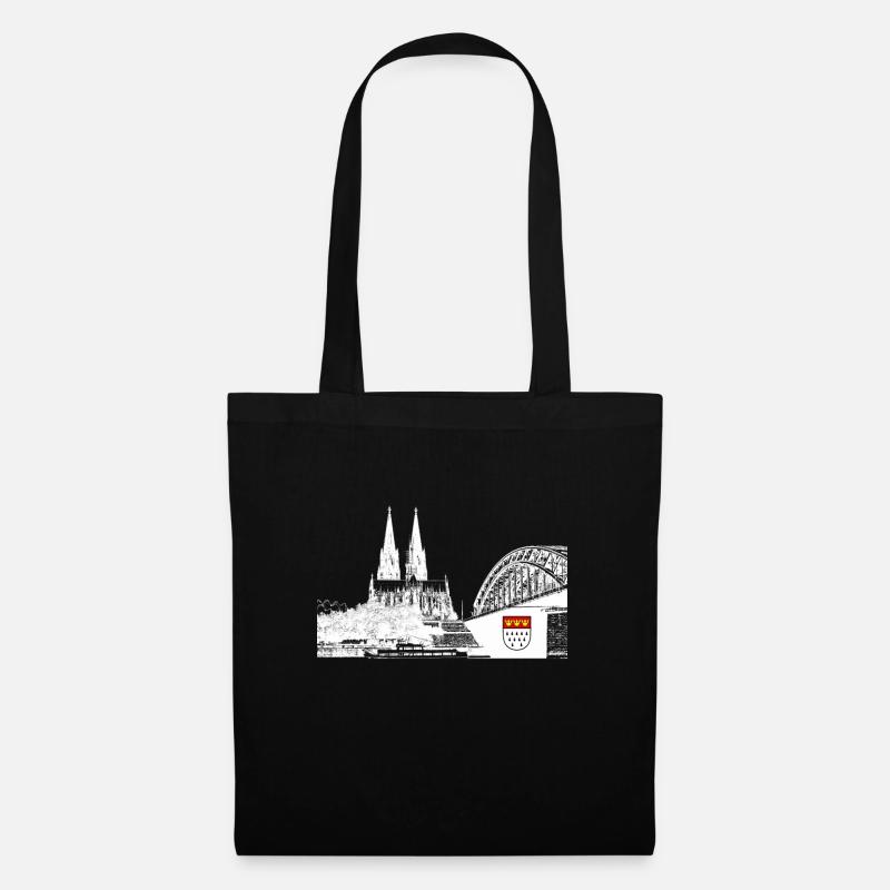 Kölner Dom - Stoffbeutel - Schwarz