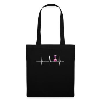 Pottery heartbeat Potter's pulse beat Artistic - Tote Bag - black - Front