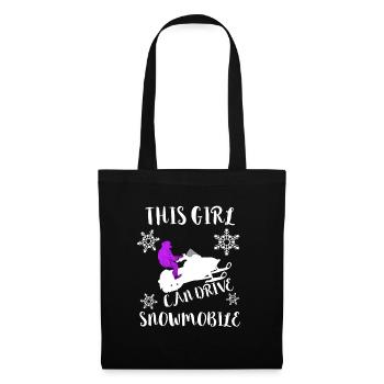Snow bike Snowmobile snowmobile snowmobile ski slope - Tote Bag - black - Front