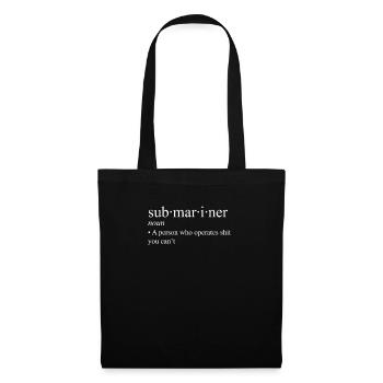U-Boot Marine Soldat Besatzung Geschenk Definition - Stoffbeutel - Schwarz - Vorne
