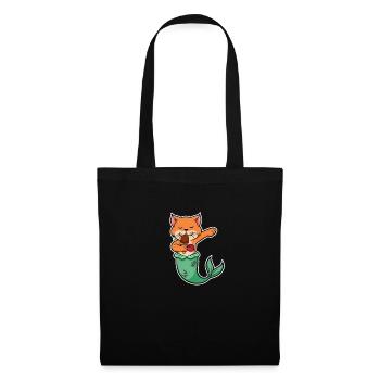 Meow Meowmaid chat sirène de la mer idée de cadeau de glace - Sac en tissu - noir - Devant