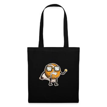 Balle de tennis - Sac en tissu - noir - Devant