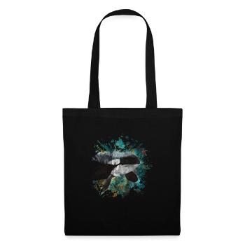 Delfin Orca Shirt Watercolor - Stoffbeutel - Schwarz - Vorne