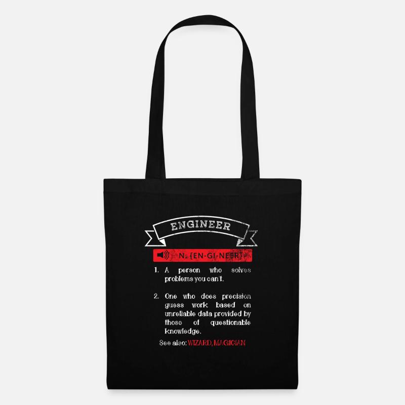 Ingenieur - Stoffbeutel - Schwarz