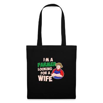 Farmer est à la recherche d'une idée cadeau t-shirt femme - Sac en tissu - noir - Devant