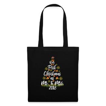 Notre premier Noël en tant qu'homme et femme - Sac en tissu - noir - Devant