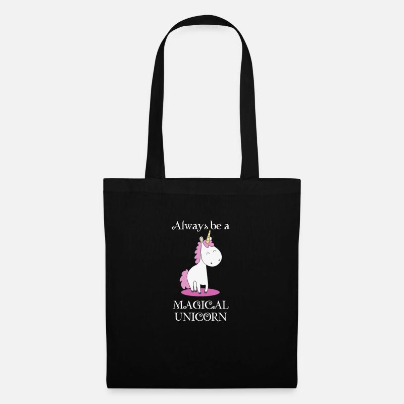 Einhorn Witzig Einhörner Einhorn Geschenk - Stoffbeutel - Schwarz