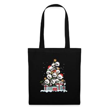 Panda Panda Kawaii Cadeau De Noël - Sac en tissu - noir - Devant