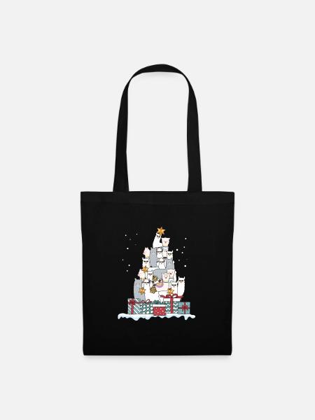 Lama Alpaka Vikunja Weihnachten Geschenk - Stoffbeutel - Schwarz