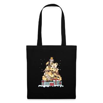 Ziegen Ziege Geiss Ziegenbock Weihnachten Geschenk - Stoffbeutel - Schwarz - Vorne