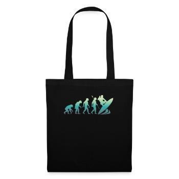 Surfer Evolutions Shirt - Stoffbeutel - Schwarz - Vorne