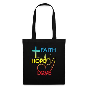 Croire l’espérance amour cadeau Eglise - Sac en tissu - noir - Devant