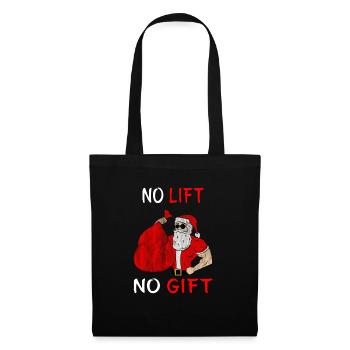 No Lift No Gift. Funny Christmas Tshirt Men - Tote Bag - black - Front