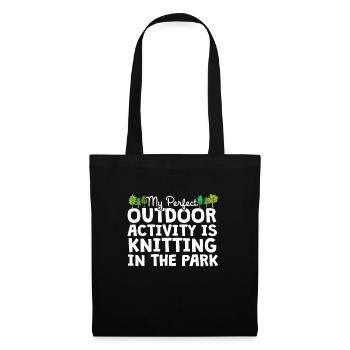 Tricot dans le parc - Sac en tissu - noir - Devant