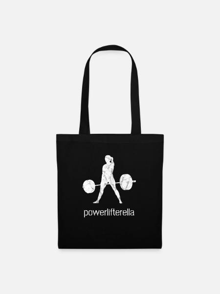 Powerlifting Frauen Kraftdreikampf Gym Kreuzheben - Stoffbeutel - Schwarz