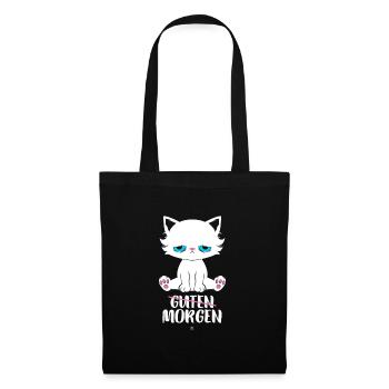 Cadeau de chat Guten morgen - Sac en tissu - noir - Devant