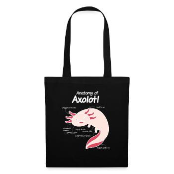 Axolotl - Stoffbeutel - Schwarz - Vorne