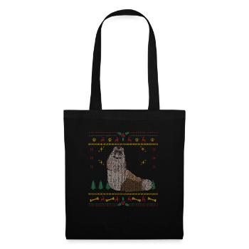 Ugly Christmas Shih Tzu Dog Christmas Gift - Tote Bag - black - Front
