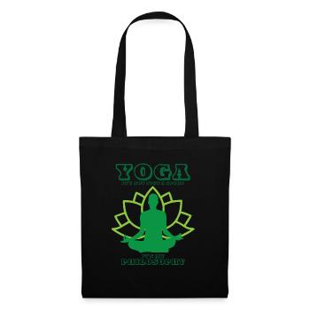 Yoga Lotus Meditation Sport - Stoffbeutel - Schwarz - Vorne