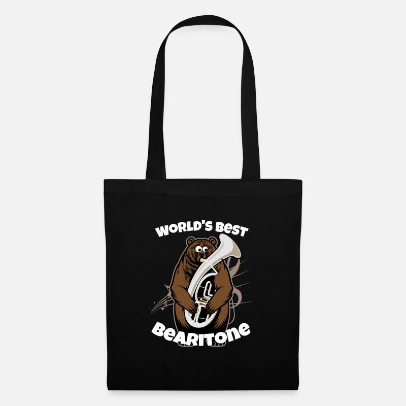 Lustiger Euphonium-Baritonentwurf Blaskapelle - Stoffbeutel - Schwarz