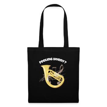 Fanion corne de laiton - Sac en tissu - noir - Devant