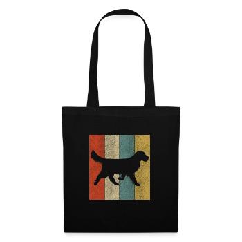 Golden Retriever chiens cadeaux chien caresses - Sac en tissu - noir - Devant