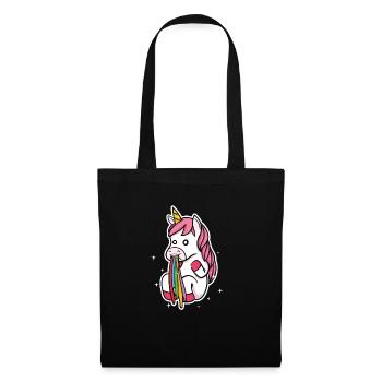 Unicorn Rainbow Colorful Pug Handing Gift - Tote Bag - black - Front