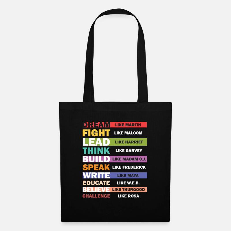 Black Lives Matter - Black Leaders Text Design - Stoffbeutel - Schwarz