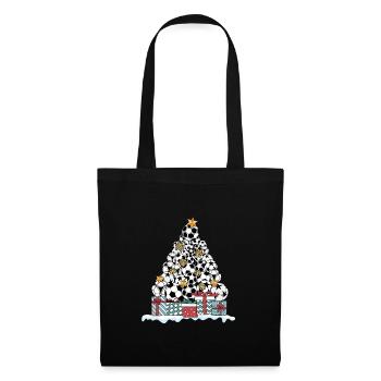 Fussball Fussballspieler Weihnachten Geschenk - Stoffbeutel - Schwarz - Vorne