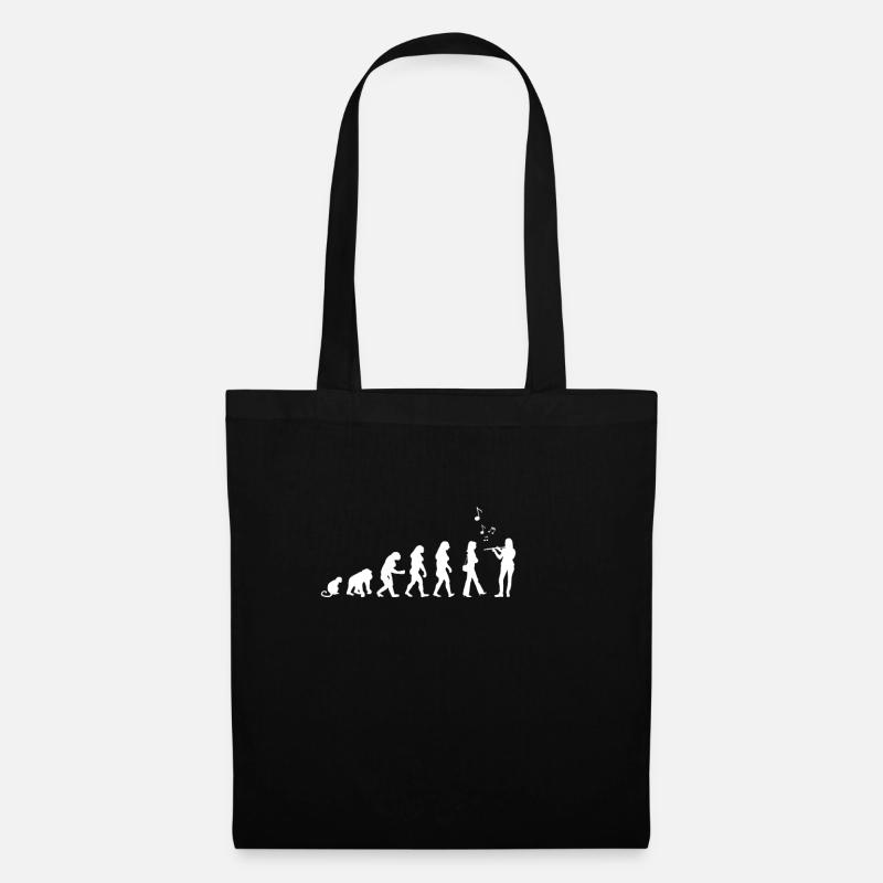 Flöte Blockflöte Querflöte Geschenk Geschenkidee - Stoffbeutel - Schwarz