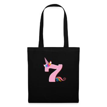 7th birthday unicorn - Tote Bag - black - Front