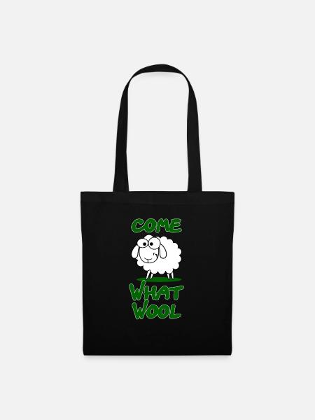Come What Wool Schaaf Witziges Design Geschenk - Stoffbeutel - Schwarz