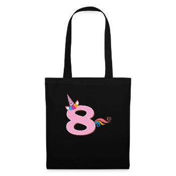 8th Birthday Unicorn - Tote Bag - black - Front
