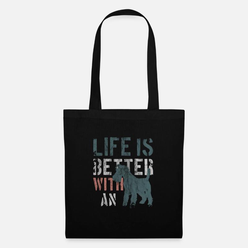 Bingley Fox Airedale Terrier Besitzer Geschenk - Stoffbeutel - Schwarz