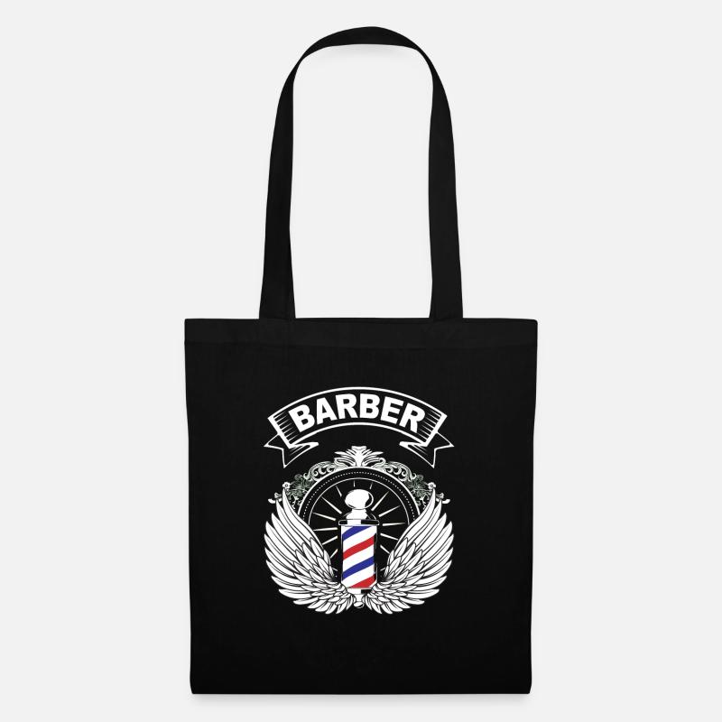 Barber Shirt Barber Pole Geschenke - Stoffbeutel - Schwarz