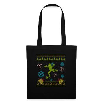Chandail de Noël personnalisé Chemise Pet Frog - Sac en tissu - noir - Devant