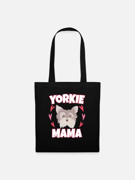 Yorkie Mom Yorkshire Mutter Hund Yorkshire Terrier - Stoffbeutel - Schwarz