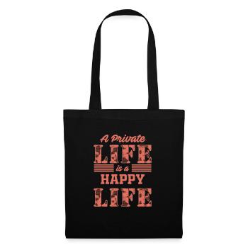 Happy Life T-shirt / Gift idea / Men / Women - Tote Bag - black - Front