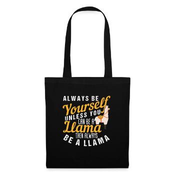 Être un lama - Sac en tissu - noir - Devant