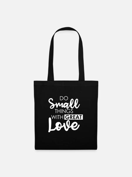 do small things with great love White - Stoffbeutel - Schwarz