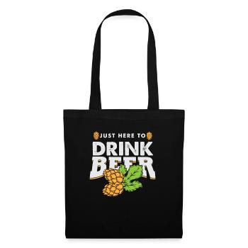 Bier trinken Alkohol trinken - Stoffbeutel - Schwarz - Vorne