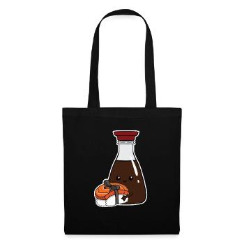 Bouteille De Sauce De Sushi Et De Soja Japon Funny Gift - Sac en tissu - noir - Devant