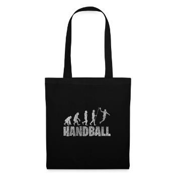 Handball Affe Sprungwurf Geschenk Sport - Stoffbeutel - Schwarz - Vorne