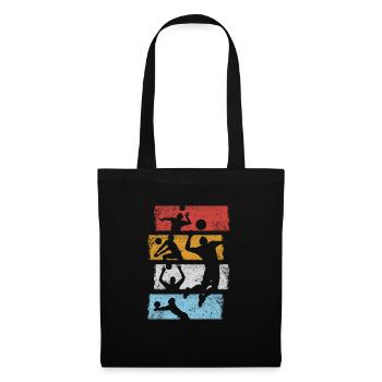 Cadeau vintage de l'équipe de sport de volley-ball de volley-ball rétro - Sac en tissu - noir - Devant