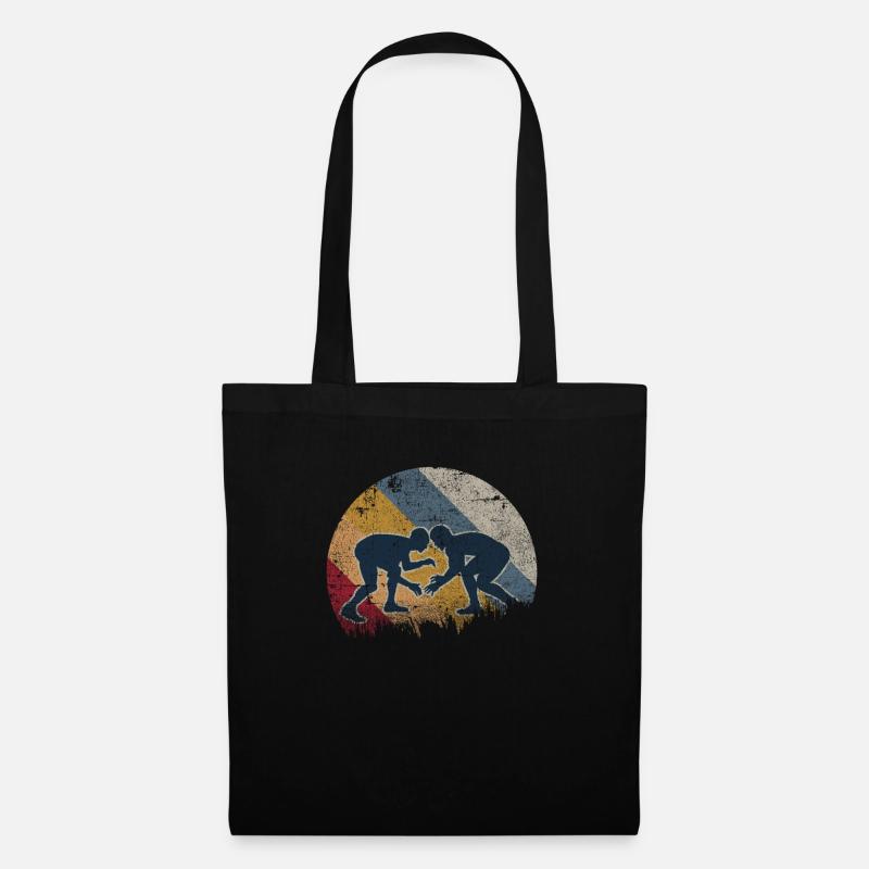 Wrestling Ringen Ringer Geschenk Vater Vatertag - Stoffbeutel - Schwarz