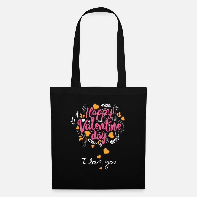 je t'aime 6 - Sac en tissu - noir
