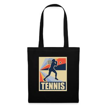 Retro tennis supplément vie cadeau - Sac en tissu - noir - Devant