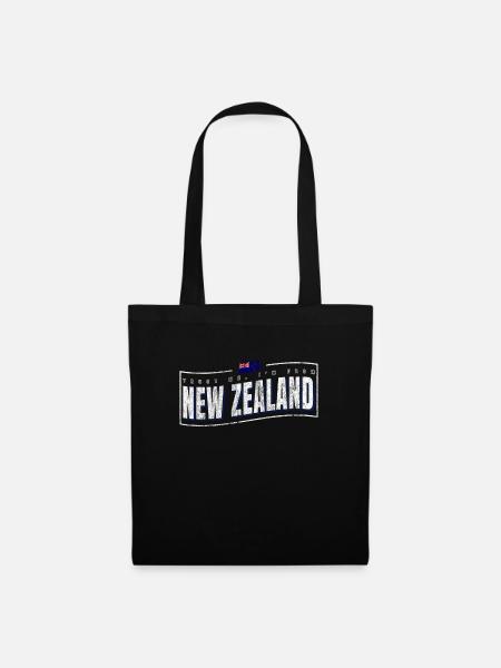 Neuseeland - Stoffbeutel - Schwarz