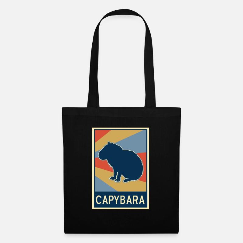 Capybara - Sac en tissu - noir