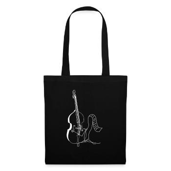 Double Bass Double Bass Double Bassist Partitions - Sac en tissu - noir - Devant